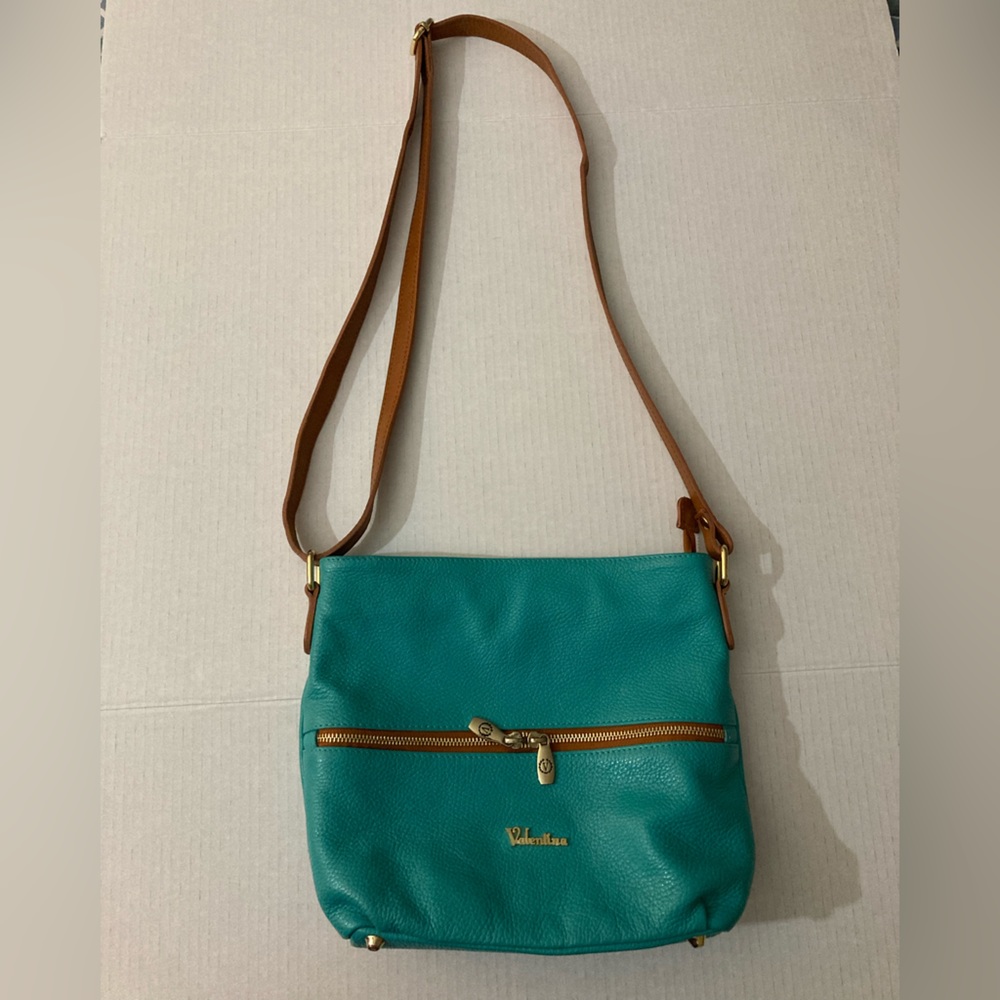 Valentina Adjustable Pebble Leather Shoulder/Crossbody Bag